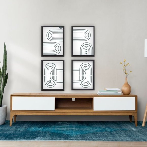 4 Modern minimalist ‎ illustrate art print - Picture 2 of 6